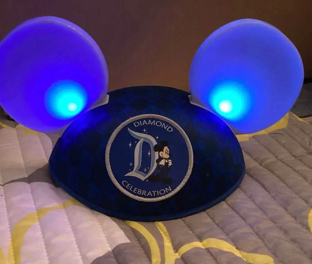 Disney Parks Disneyland 60th Diamond Celebration light-up Mickey Ears hat